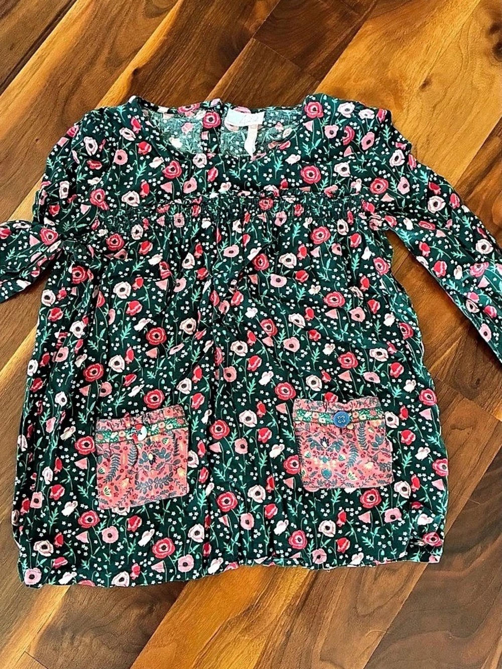 Matilda Jane Collection Floral Girls' Dress in Green & Pink Size 16 Like New